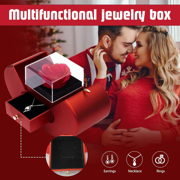 Eternal Rose Gift Box with Necklace
